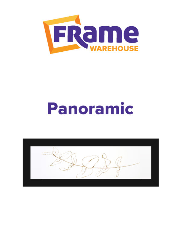 Black Mid Panoramic Frame for a 1000 x 350mm Image