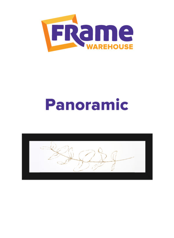 Black Mid Panoramic Frame for a 700 x 250mm Image