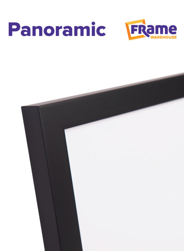 Black Slim Panoramic Frame for a 22 x 10" Image