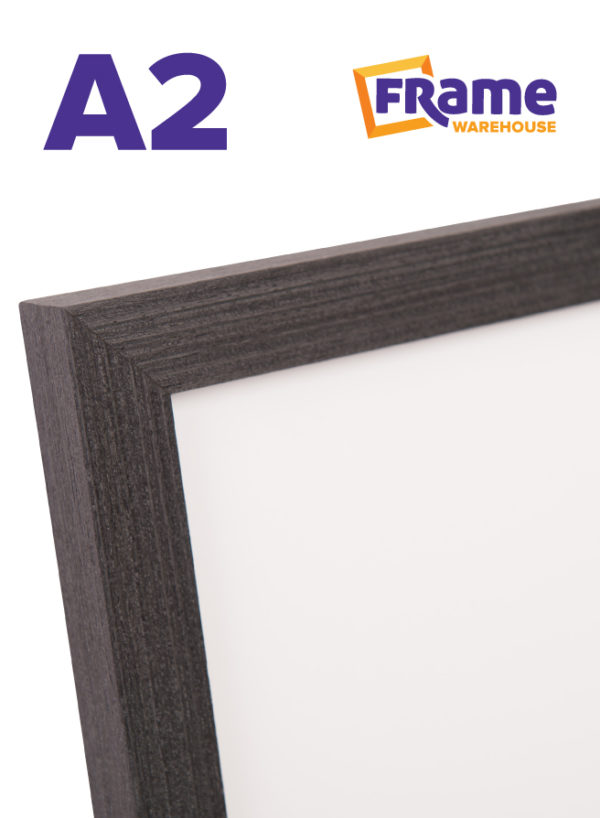 Charcoal Oak Slim Frame for an A2 Image