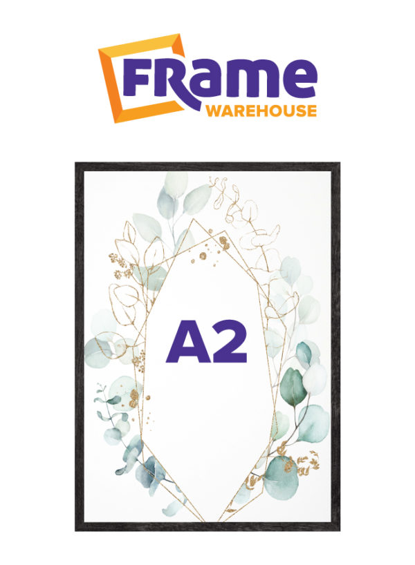 Charcoal Oak Slim Frame for an A2 Image