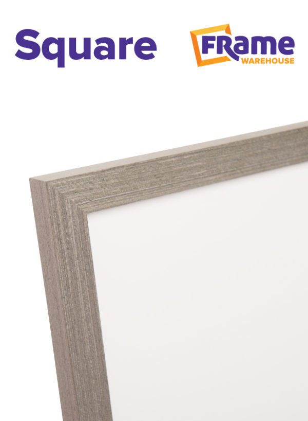 Light Grey Oak Slim Square Frame for a 16 x 16" Image