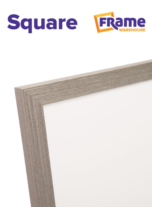 Light Grey Oak Slim Square Frame for a 12 x 12" Image