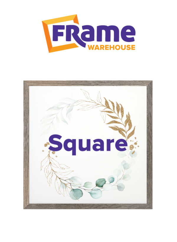 Light Grey Oak Slim Square Frame for a 20 x 20" Image