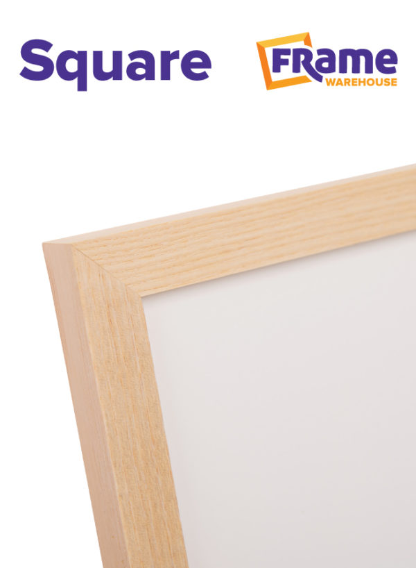 Natural Oak Slim Square Frame for a 18 x 18" Image