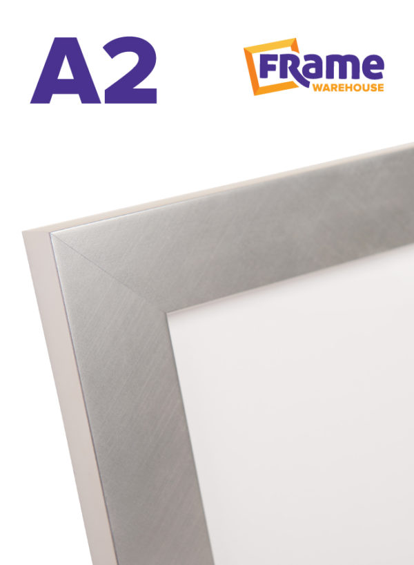 Brushed Silver Mid Frame for an A2 Image