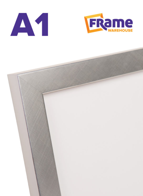 Brushed Silver Slim Frame for an A1 Image