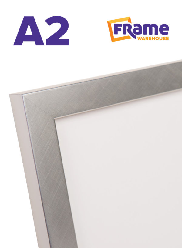 Brushed Silver Slim Frame for an A2 Image