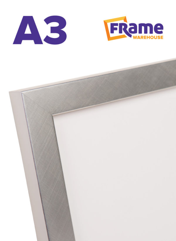 Brushed Silver Slim Frame for an A3 Image