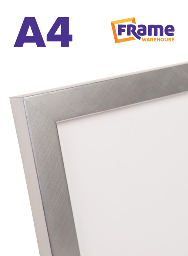 Brushed Silver Slim Frame for an A4 Image