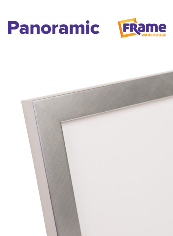 Brushed Silver Slim Panoramic Frame for a 14 x 8" Image