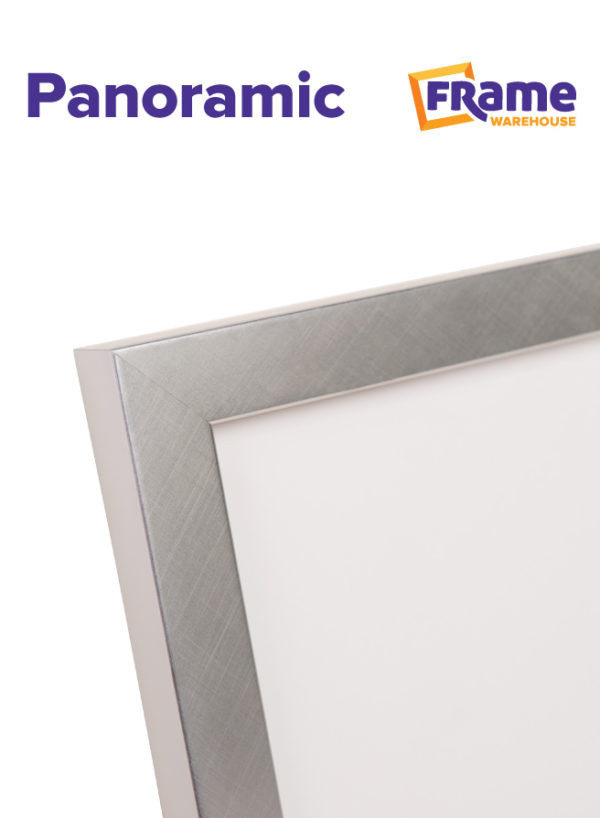 Brushed Silver Slim Panoramic Frame for a 36 x 12" Image