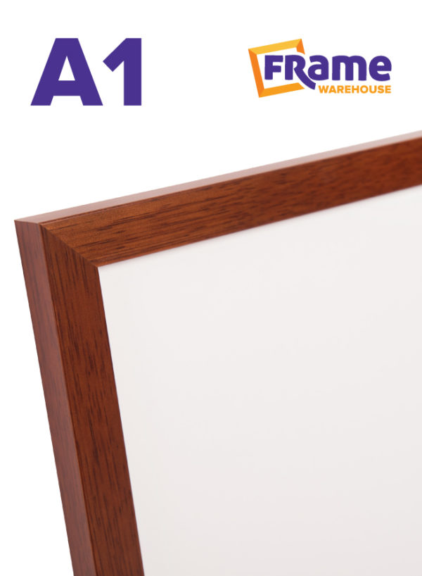 Walnut Timber Slim Frame for an A1 Image