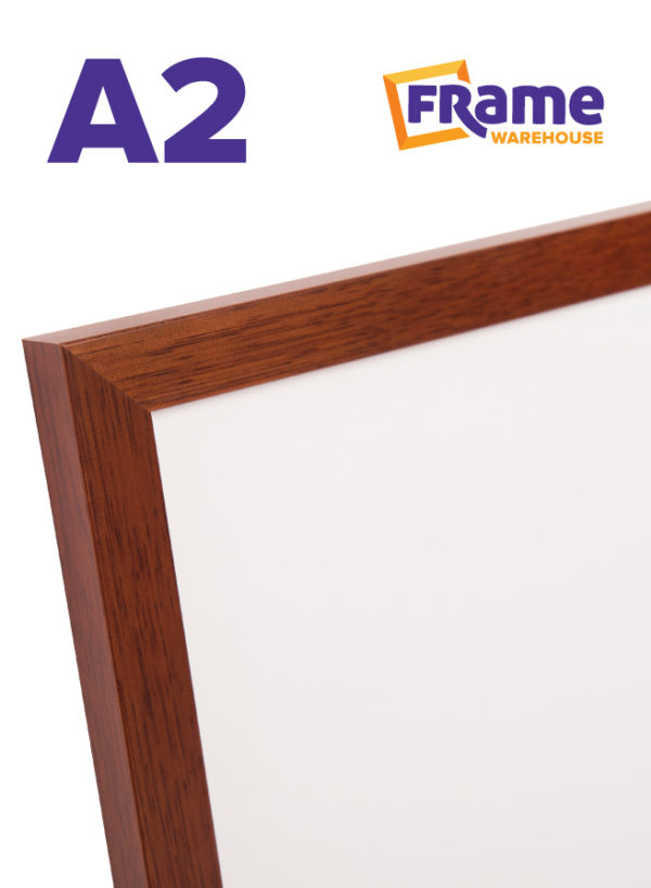 Walnut Timber Slim Frame for an A2 Image