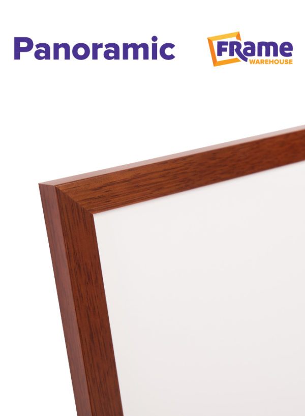 Walnut Timber Slim Panoramic Frame for a 1000 x 250mm Image