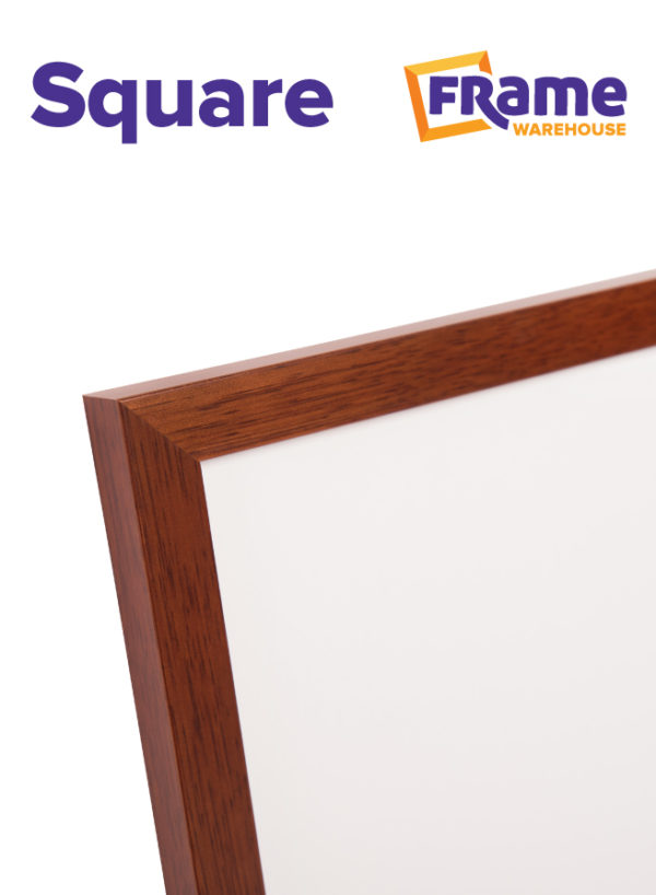 Walnut Timber Slim Square Frame for a 22 x 22" Image