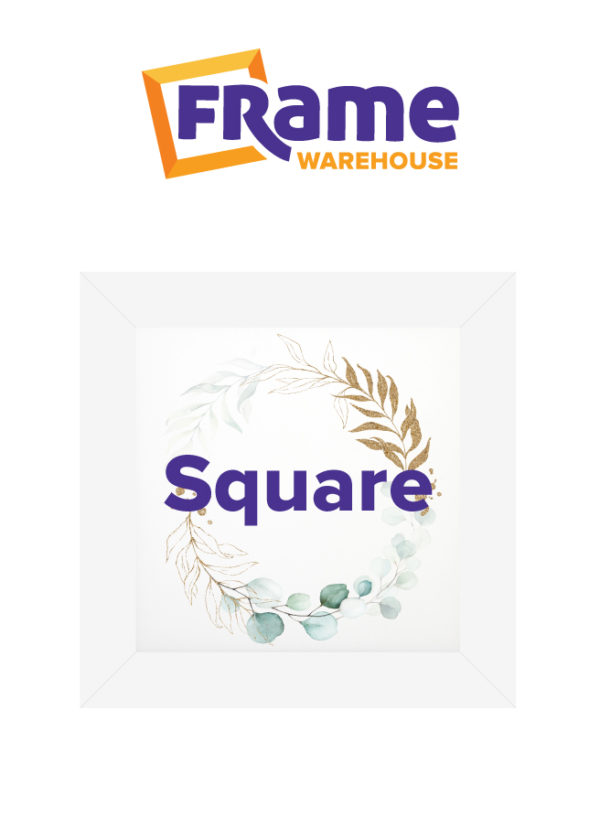 White Mid Square Frame for a 18 x 18" Image
