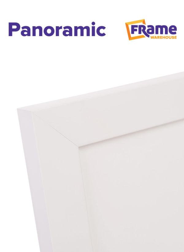 White Mid Panoramic Frame for a 1000 x 250mm Image