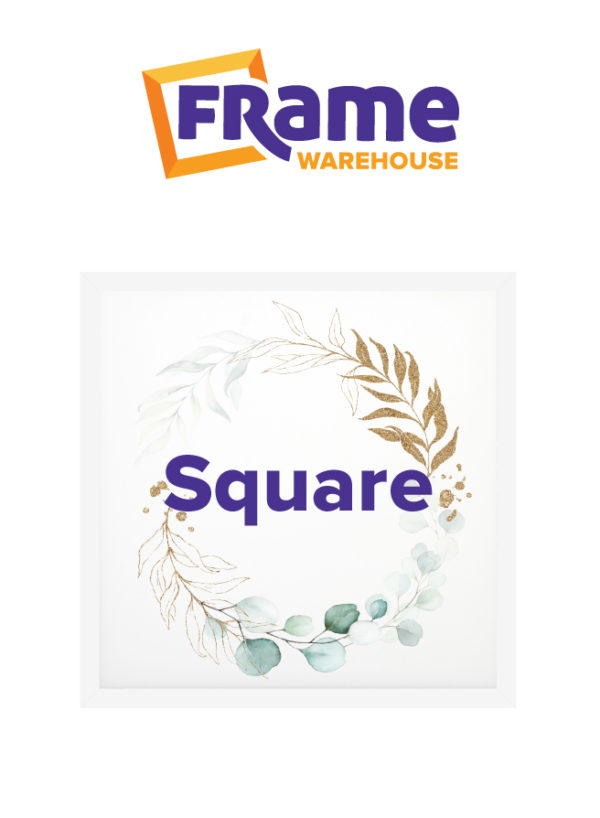 White Slim Square Frame for a 24 x 24" Image