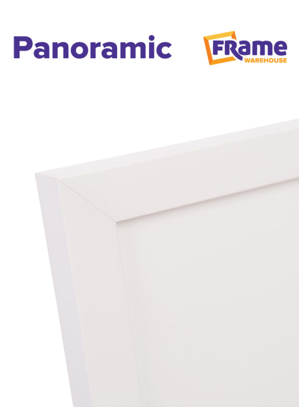 White Slim Panoramic Frame for a 1000 x 250mm Image