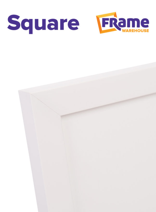 White Slim Square Frame for a 24 x 24" Image