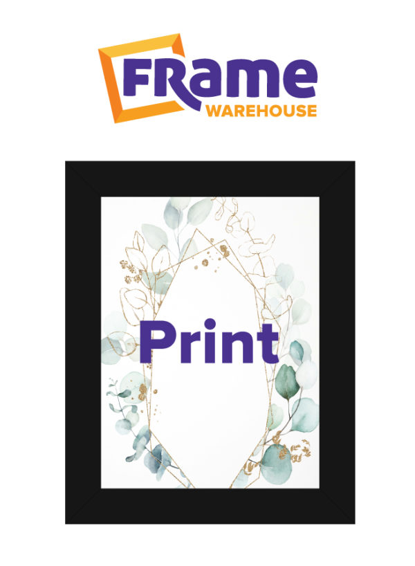 Black Mid Photo, Print or Poster Frame for a 800 x 600mm Image