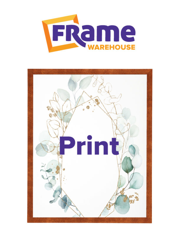 Walnut Timber Slim Photo, Print or Poster Frame for a 20 x 12" Image
