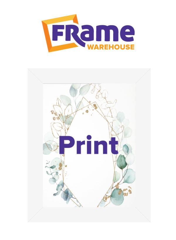White Mid Photo, Print or Poster Frame for a 800 x 600mm Image